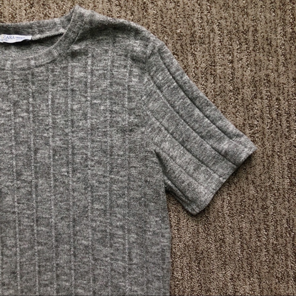 Ribbed short sleeve top